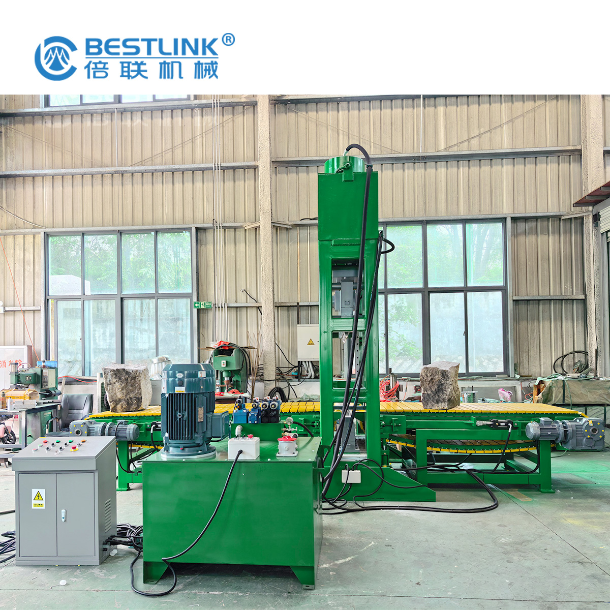 320tons stone guillotine Stone Splitting Machine Ready for Russian Customer