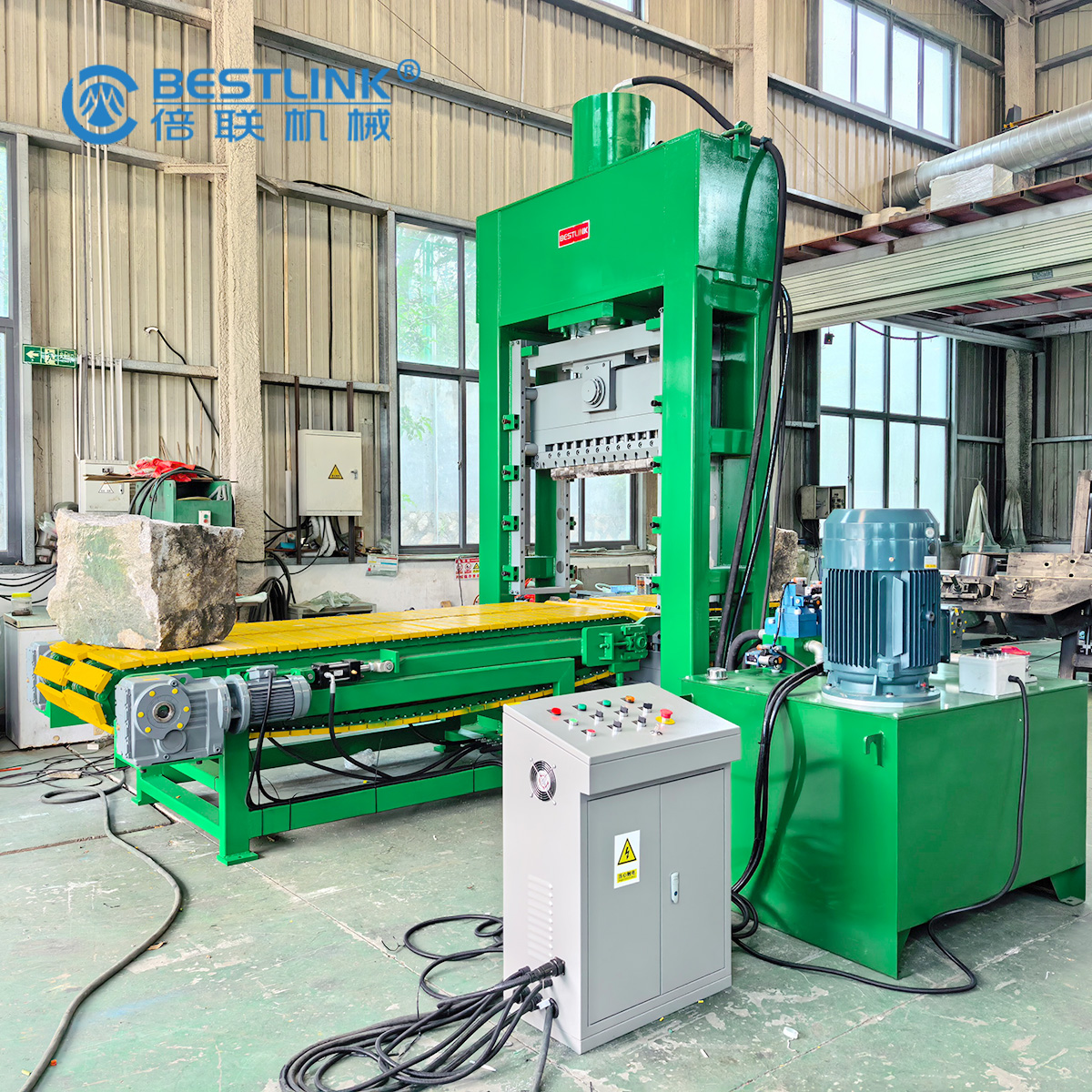 320tons stone guillotine Stone Splitting Machine Ready for Russian Customer
