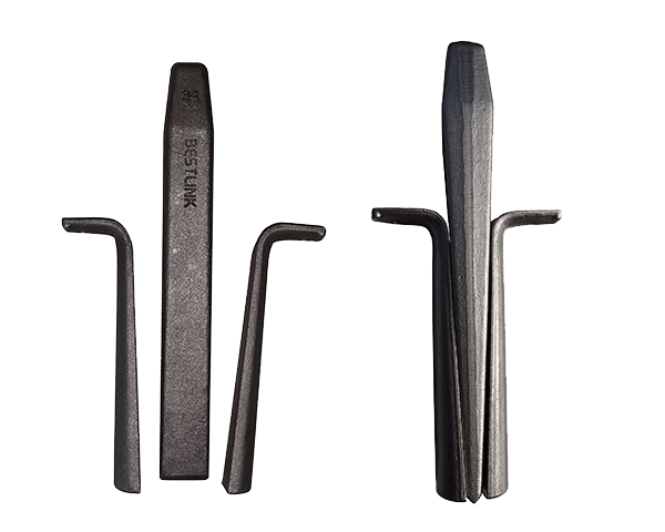 Manual Hand Splitter Feathers Wedge and Shims for Stone Rock Cracking