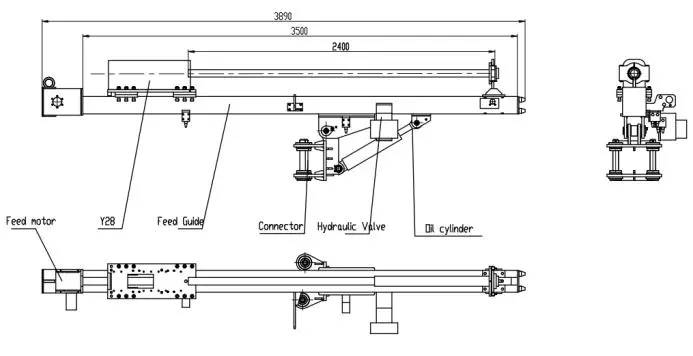 Y28 Excavator Attached Pneumatic Rock Drill