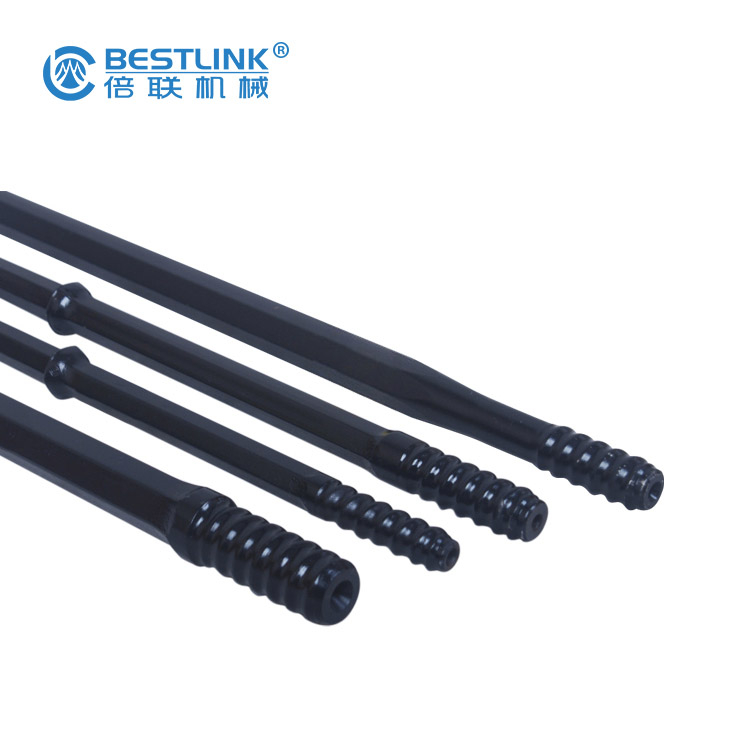 Taphole Long Drill Bit Extender Black Color With Thread Button Bit ISO 9001 Certificated