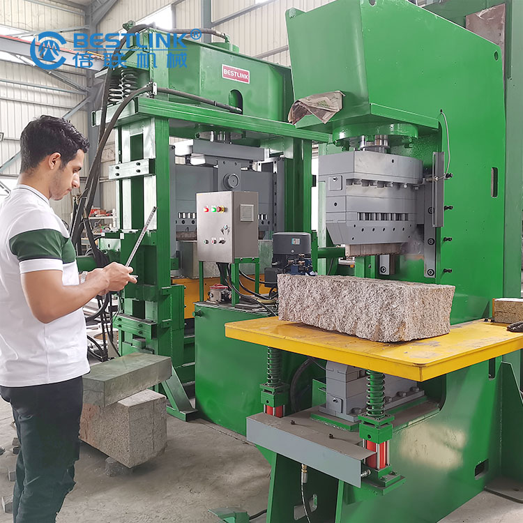 Semi Automatic Stone Concrete Block Hydraulic Splitting Guillotine Machine