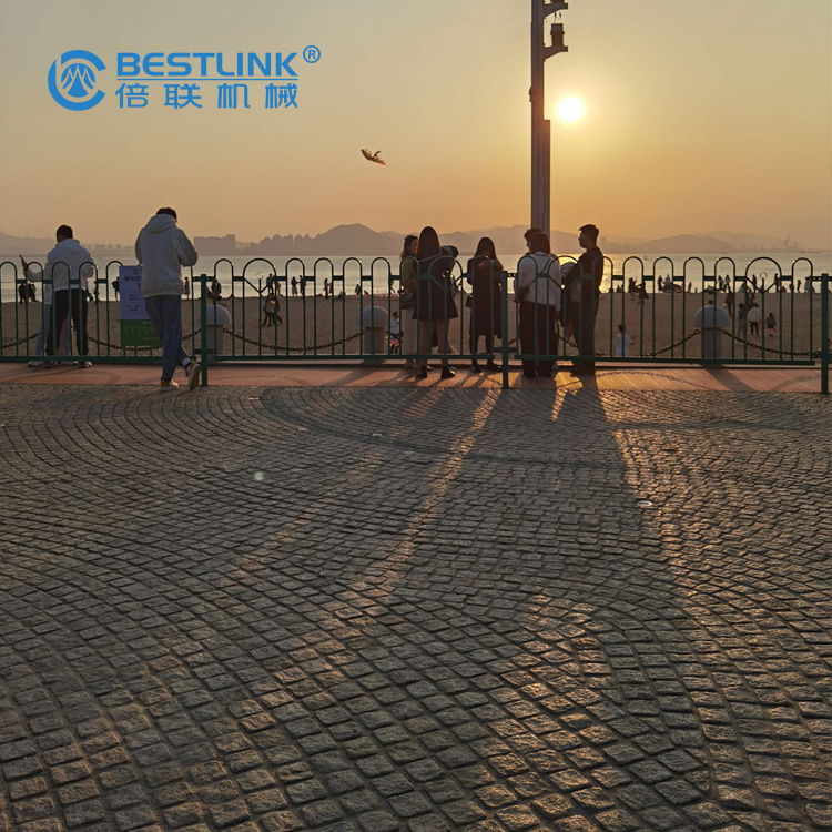 beautiful natural stone plaza