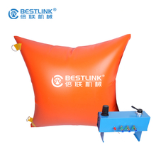 BESTLINK air pushing bag is displacing equipments like hydraulic jack and hydro bag in quarries of marble, granite, limestone