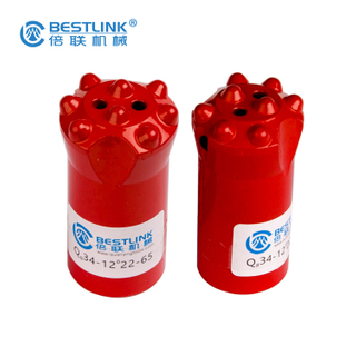 Small Hole Rock Drilling Taper Button Bit H22/H25 D=32mm, 38mm, 40mm, 42mm 7buttons