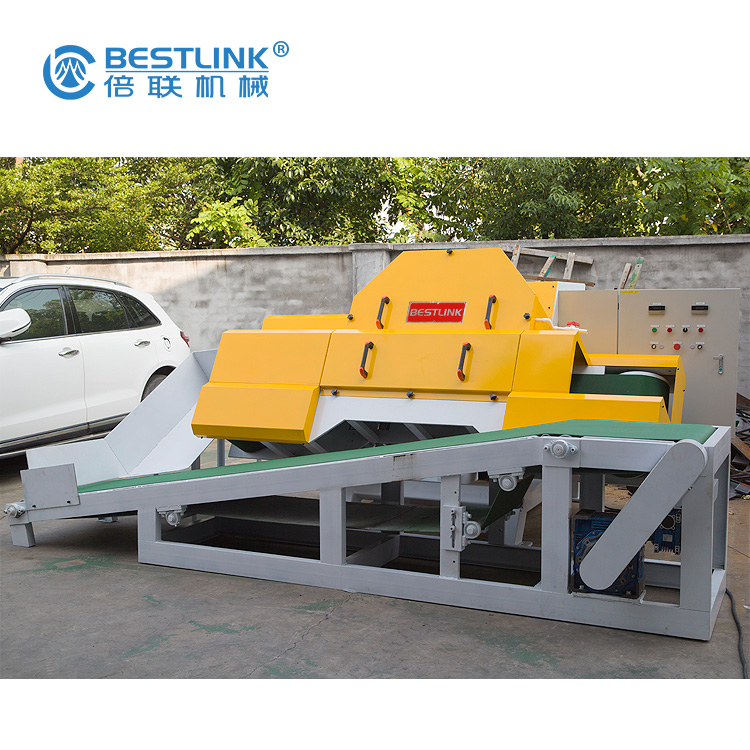 The end user was very happy with the Thin stone veneer saw machine working in Canada.