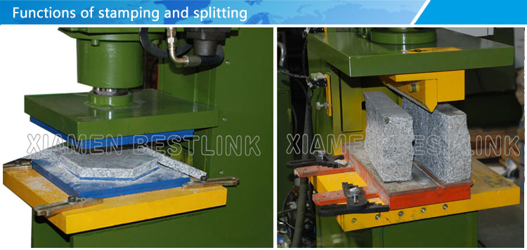 Functions of stamping and splitting