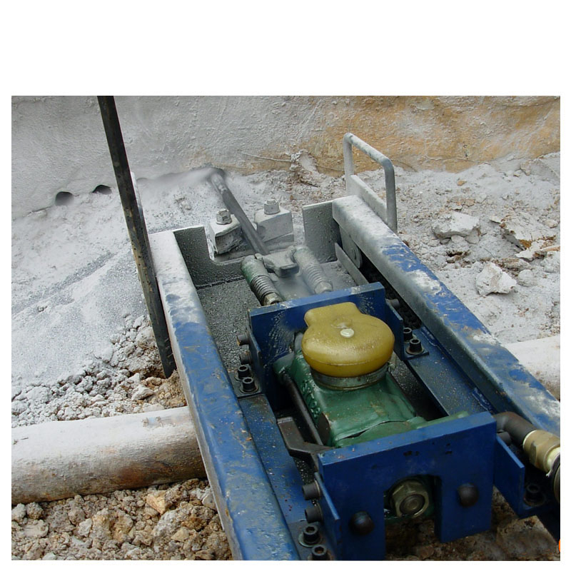 Horizontal Pneumatic Mobile Rock Drill Line Drilling Machine