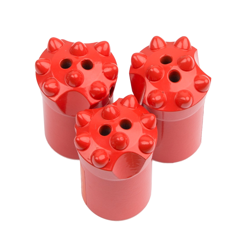 Tapered Rock Drilling Tools Short Skirt Button Bits