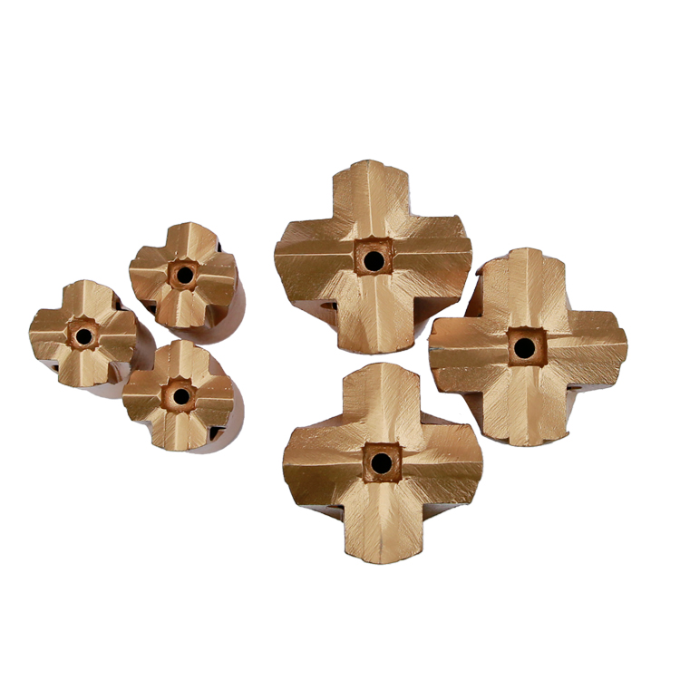 Tapered Cross Bits for Rock Drilling