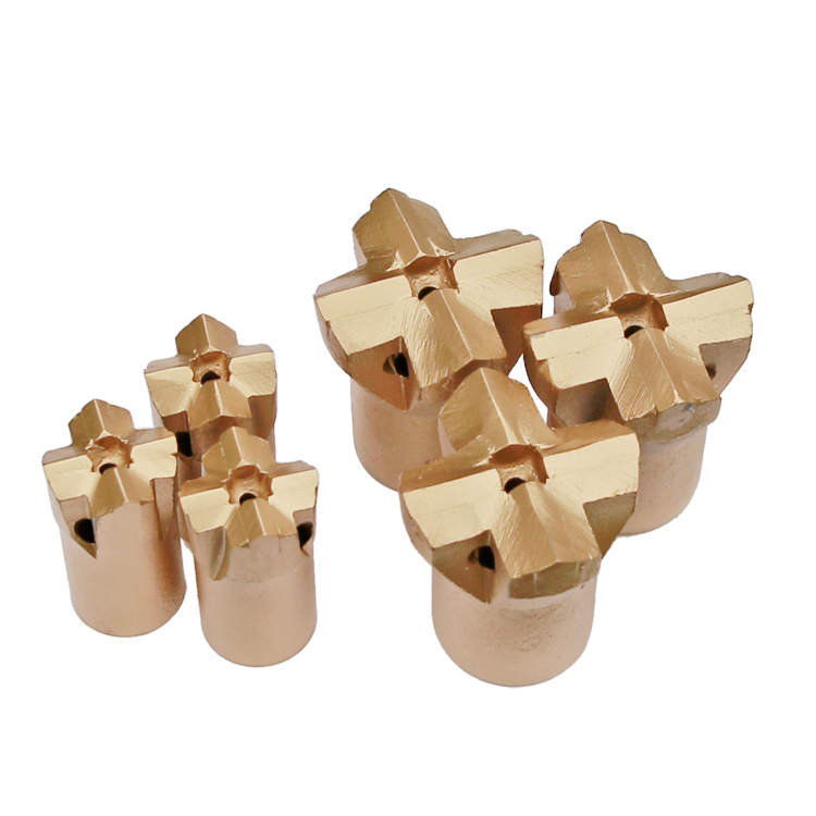 Tapered Cross Bits for Rock Drilling